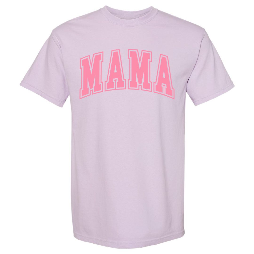 MAMA Bubblegum Collegiate Lettered Short Sleeve T-shirt