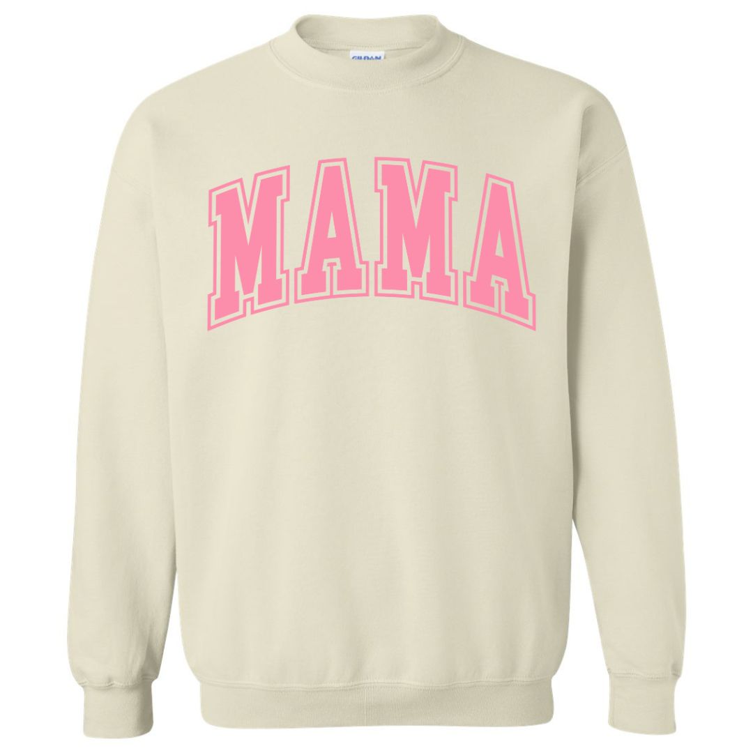 MAMA Bubblegum Collegiate Lettered Sweatshirt