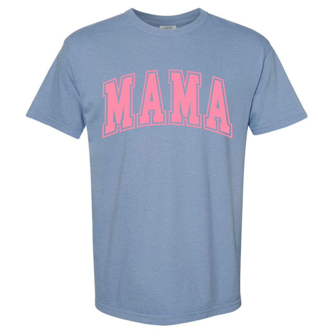 MAMA Bubblegum Collegiate Lettered Short Sleeve T-shirt