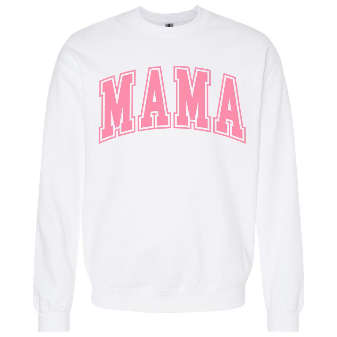 MAMA Bubblegum Collegiate Lettered Sweatshirt