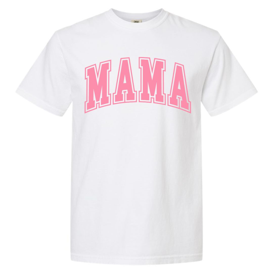 MAMA Bubblegum Collegiate Lettered Short Sleeve T-shirt
