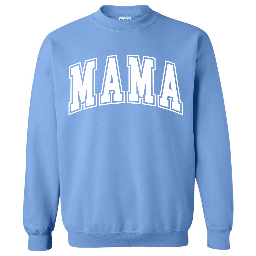 MAMA White Collegiate Lettered Sweatshirt