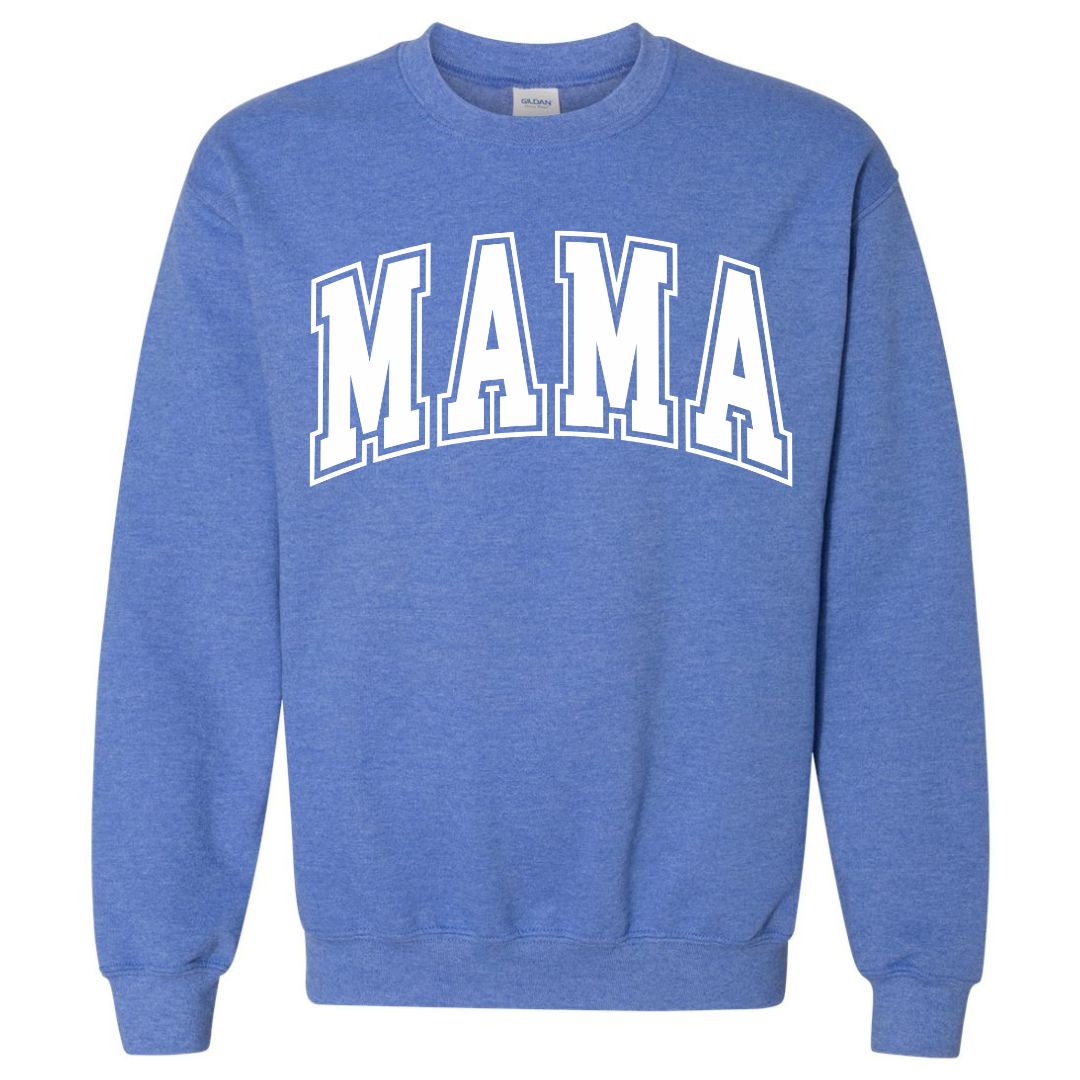 MAMA White Collegiate Lettered Sweatshirt
