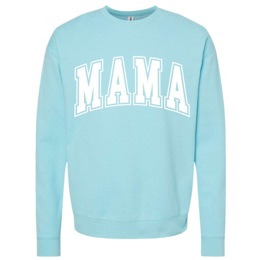 MAMA White Collegiate Lettered Sweatshirt