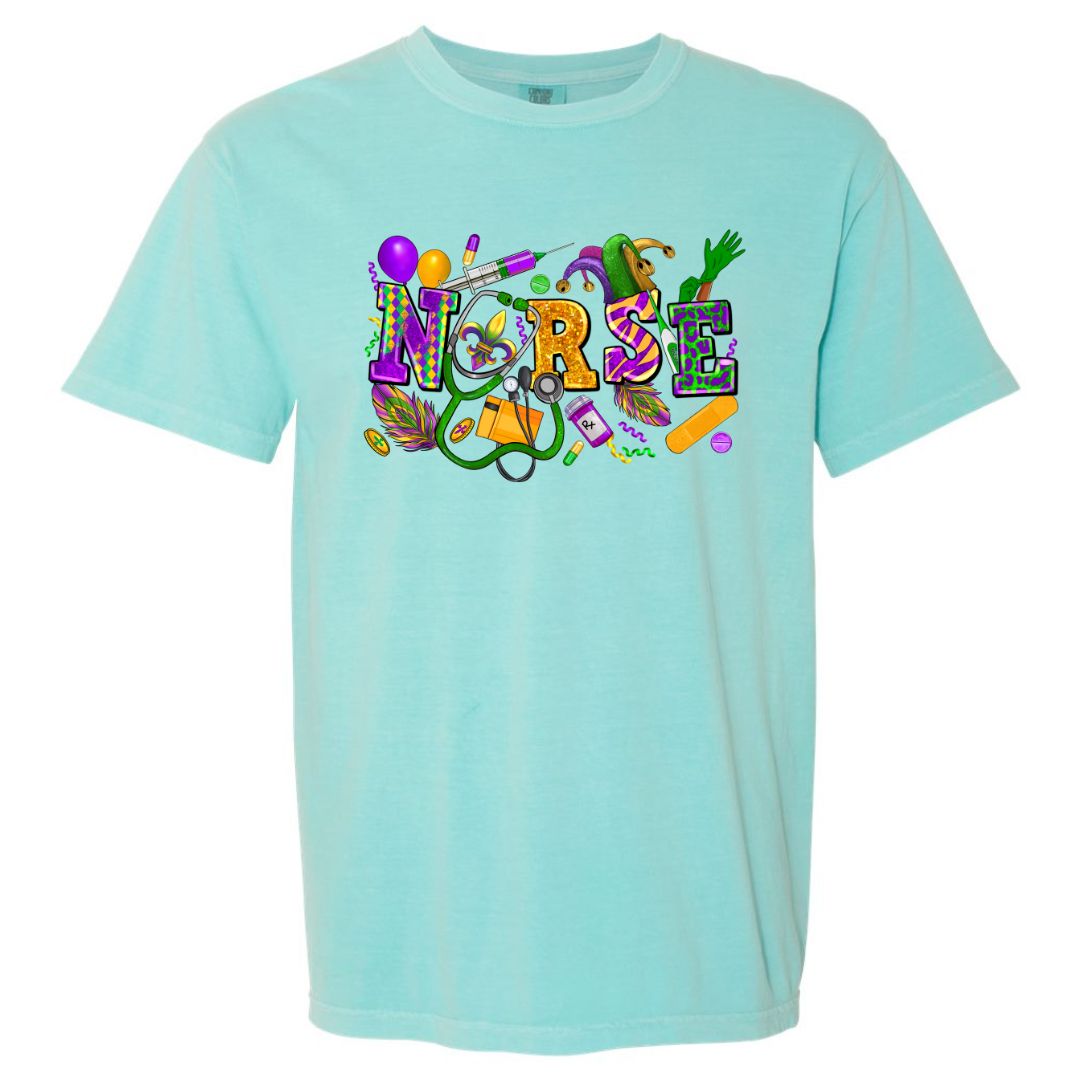 Mardi Gras Nurse T-shirt