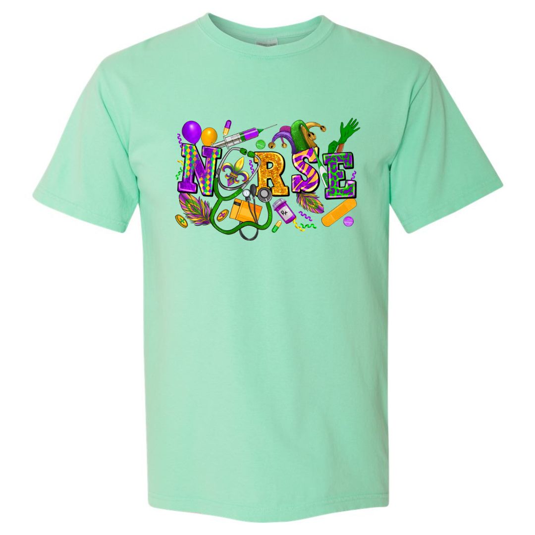 Mardi Gras Nurse T-shirt