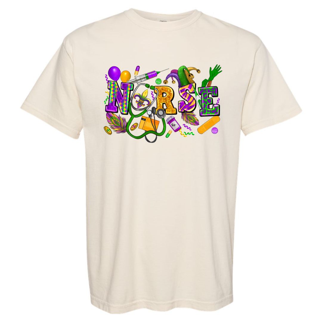 Mardi Gras Nurse T-shirt