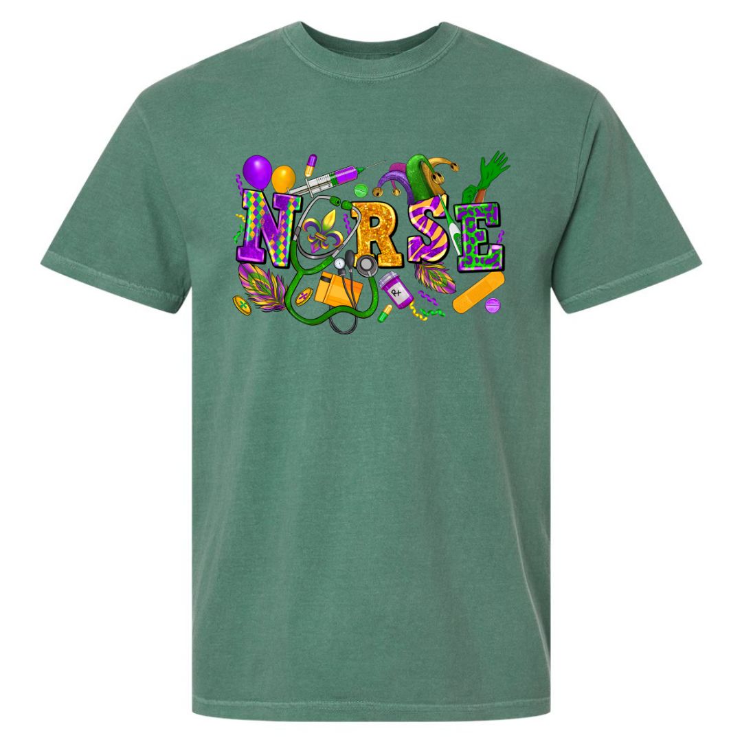 Mardi Gras Nurse T-shirt