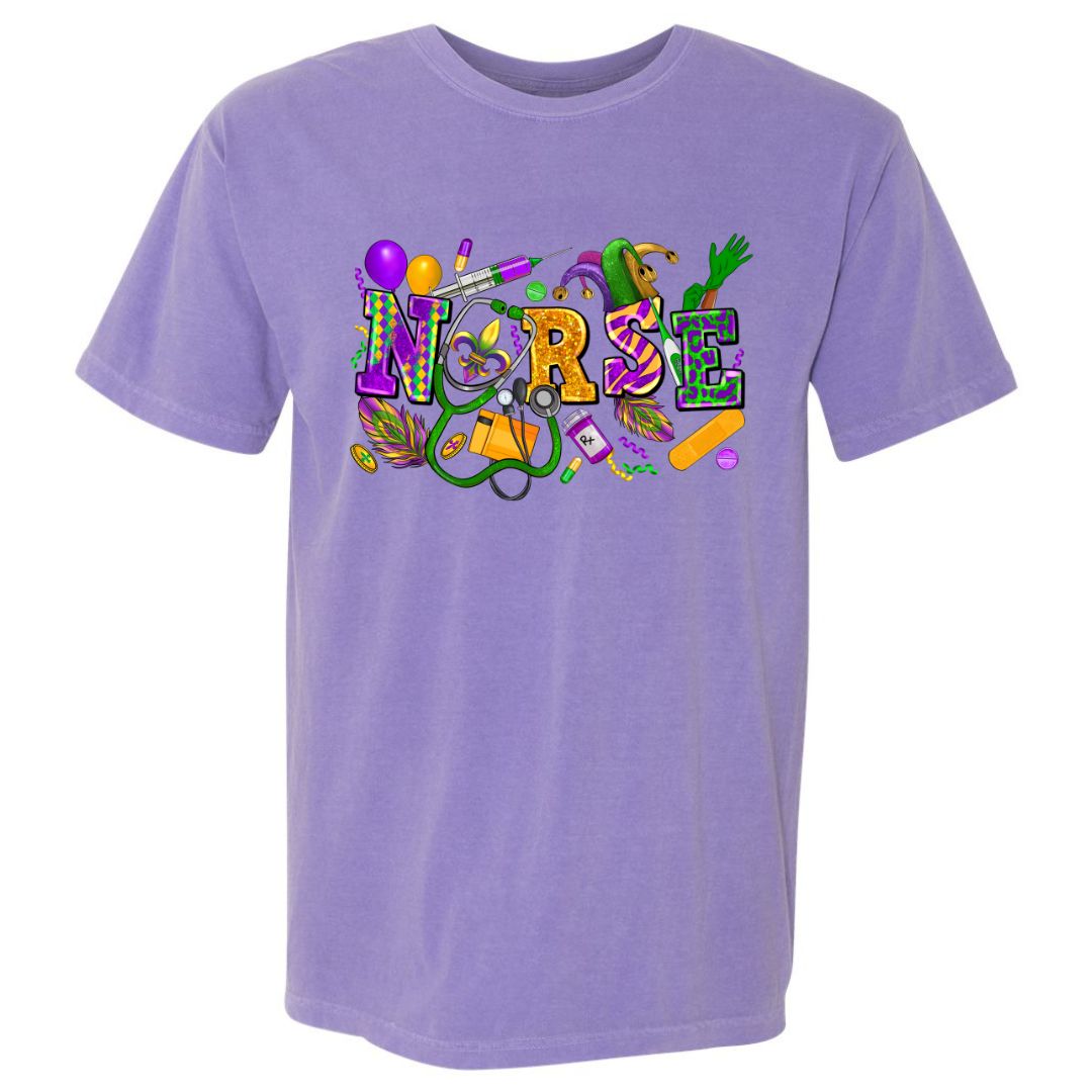 Mardi Gras Nurse T-shirt