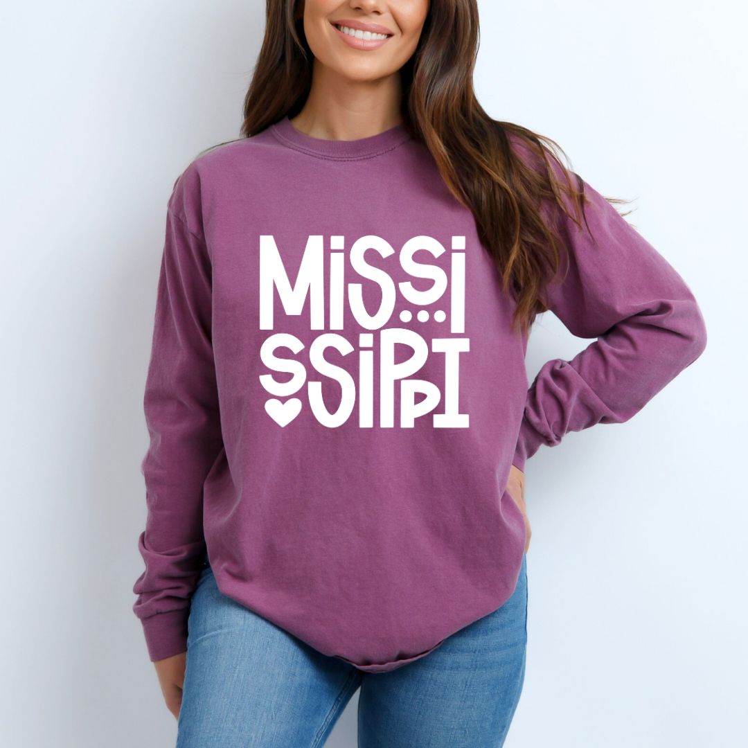 Mississippi Comfort Colors Long Sleeve T-shirt