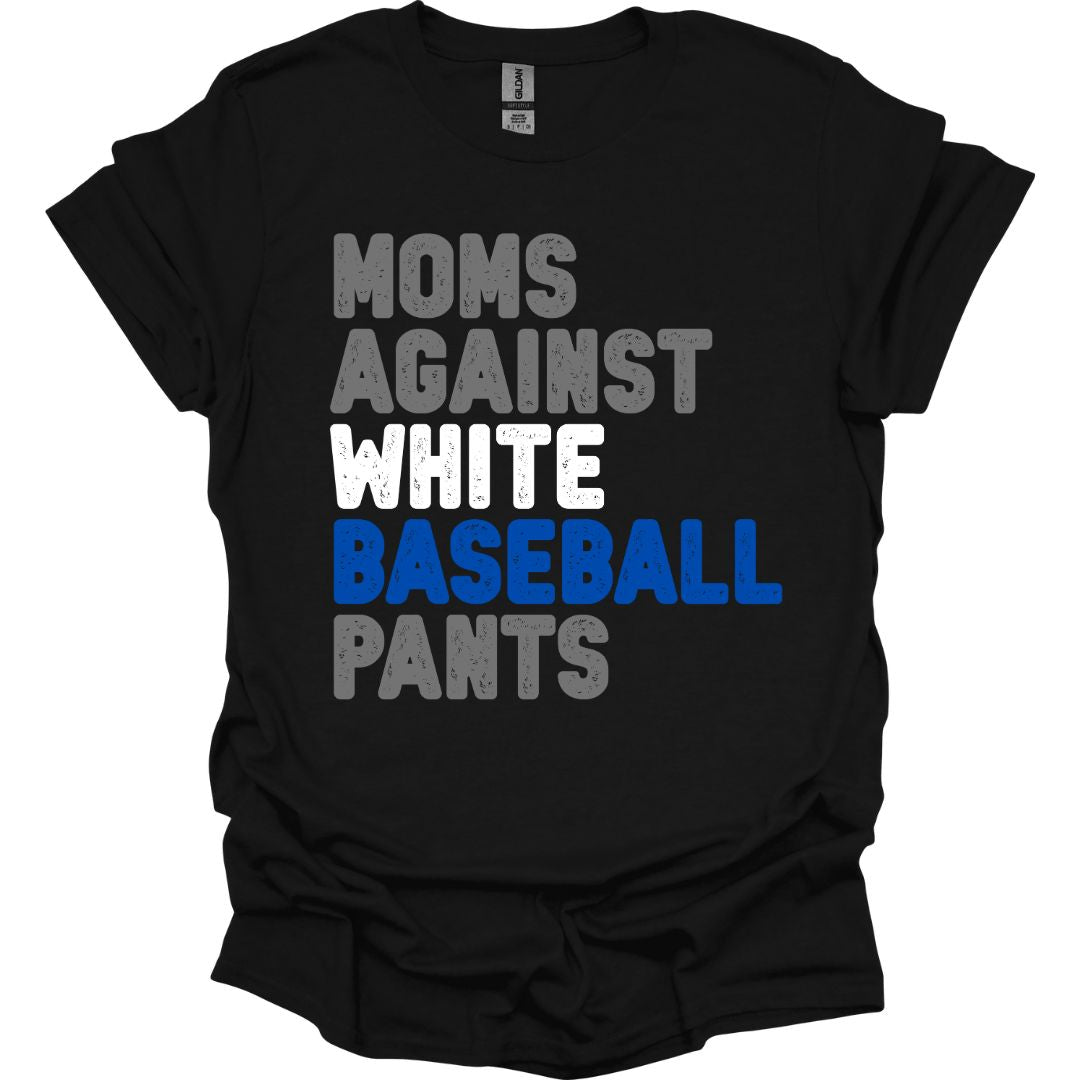 Moms Against White Baseball Pants (Gildan)