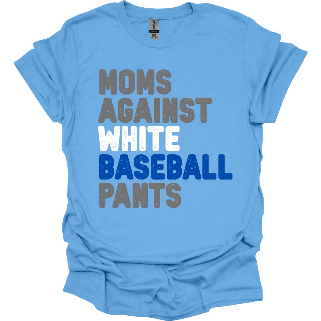 Moms Against White Baseball Pants (Gildan)