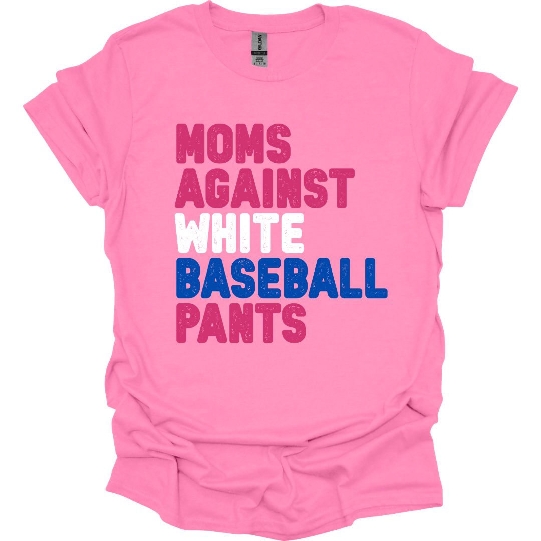 Moms Against White Baseball Pants (Gildan)