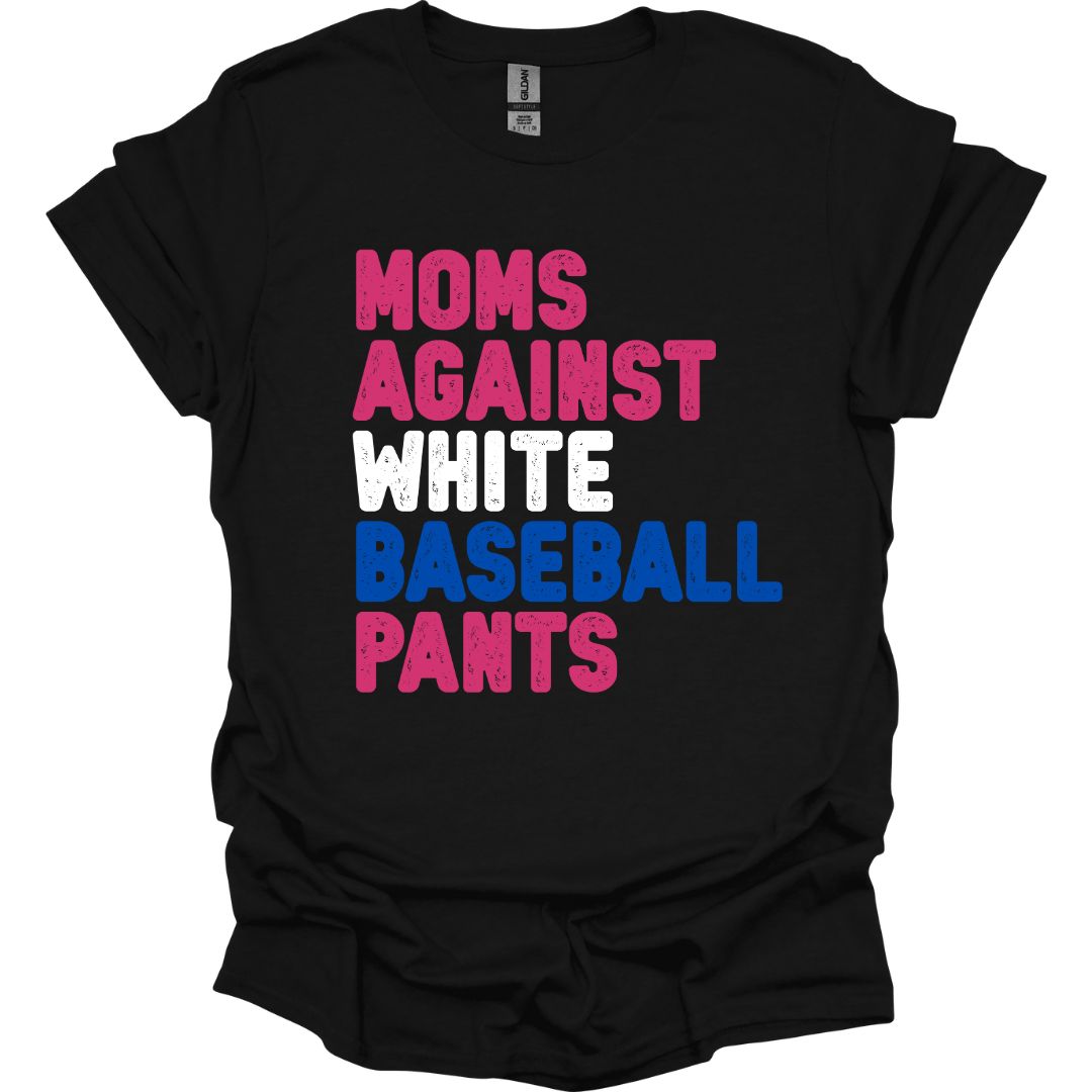 Moms Against White Baseball Pants (Gildan)