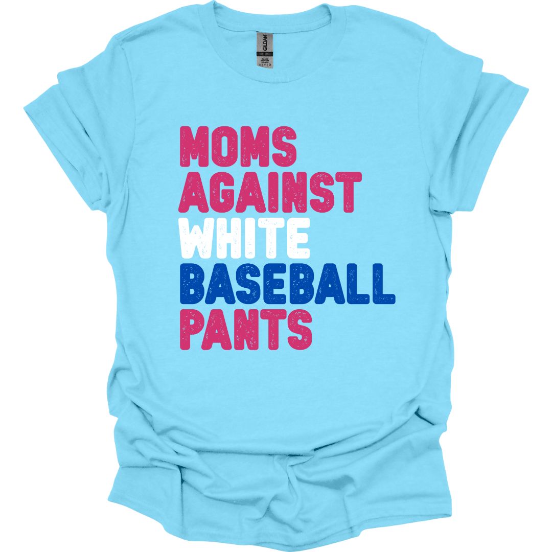 Moms Against White Baseball Pants (Gildan)