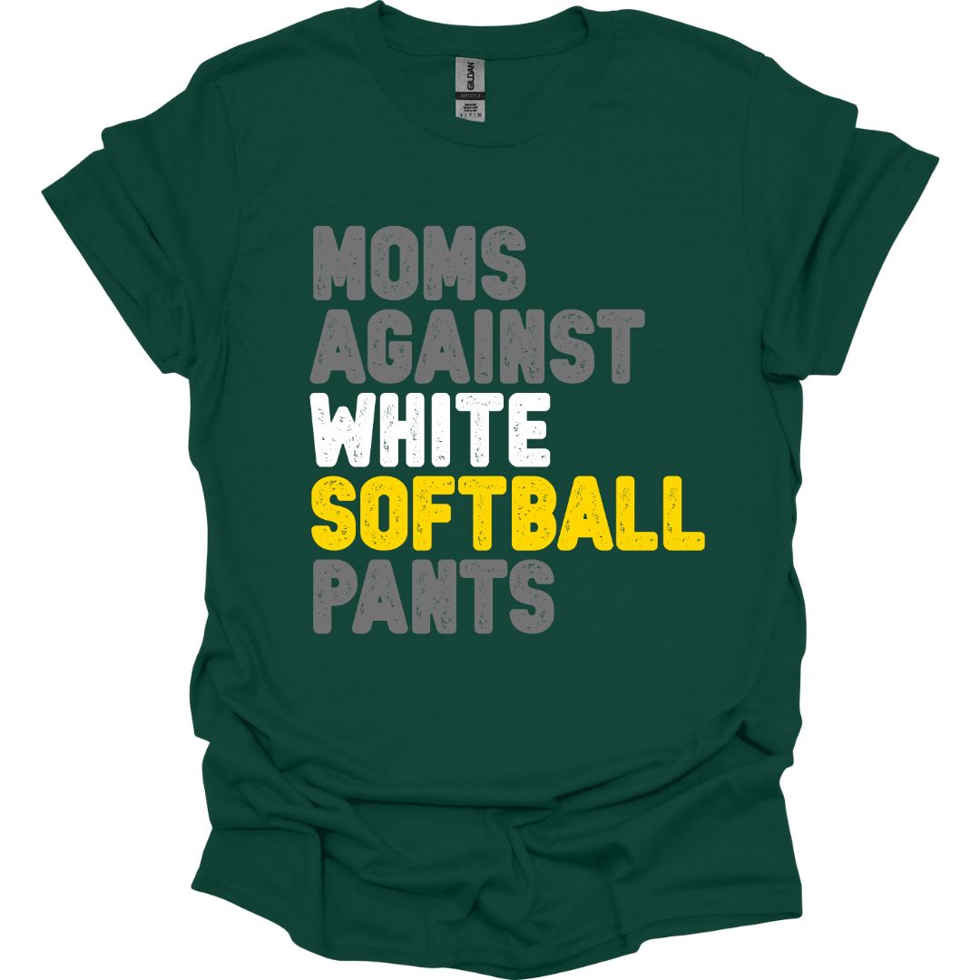 Moms Against White Softball Pants (Gildan)