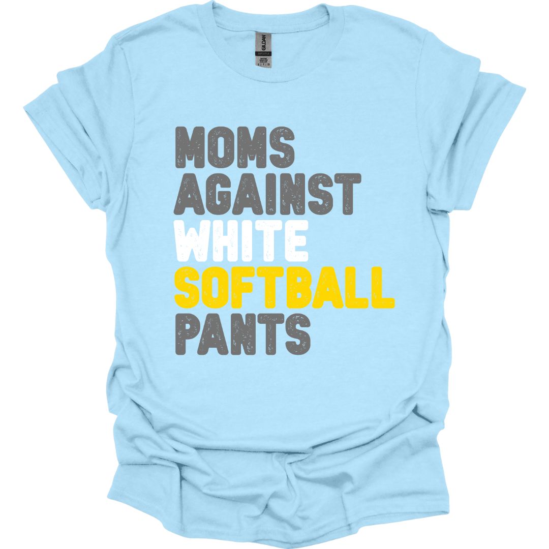 Moms Against White Softball Pants (Gildan)