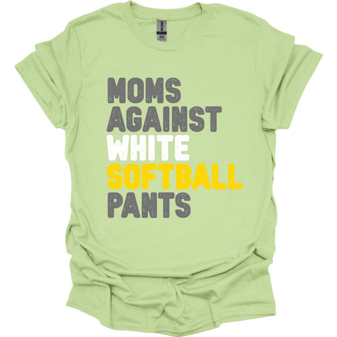 Moms Against White Softball Pants (Gildan)
