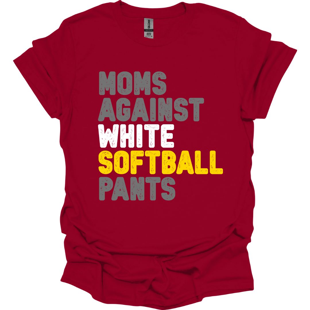 Moms Against White Softball Pants (Gildan)