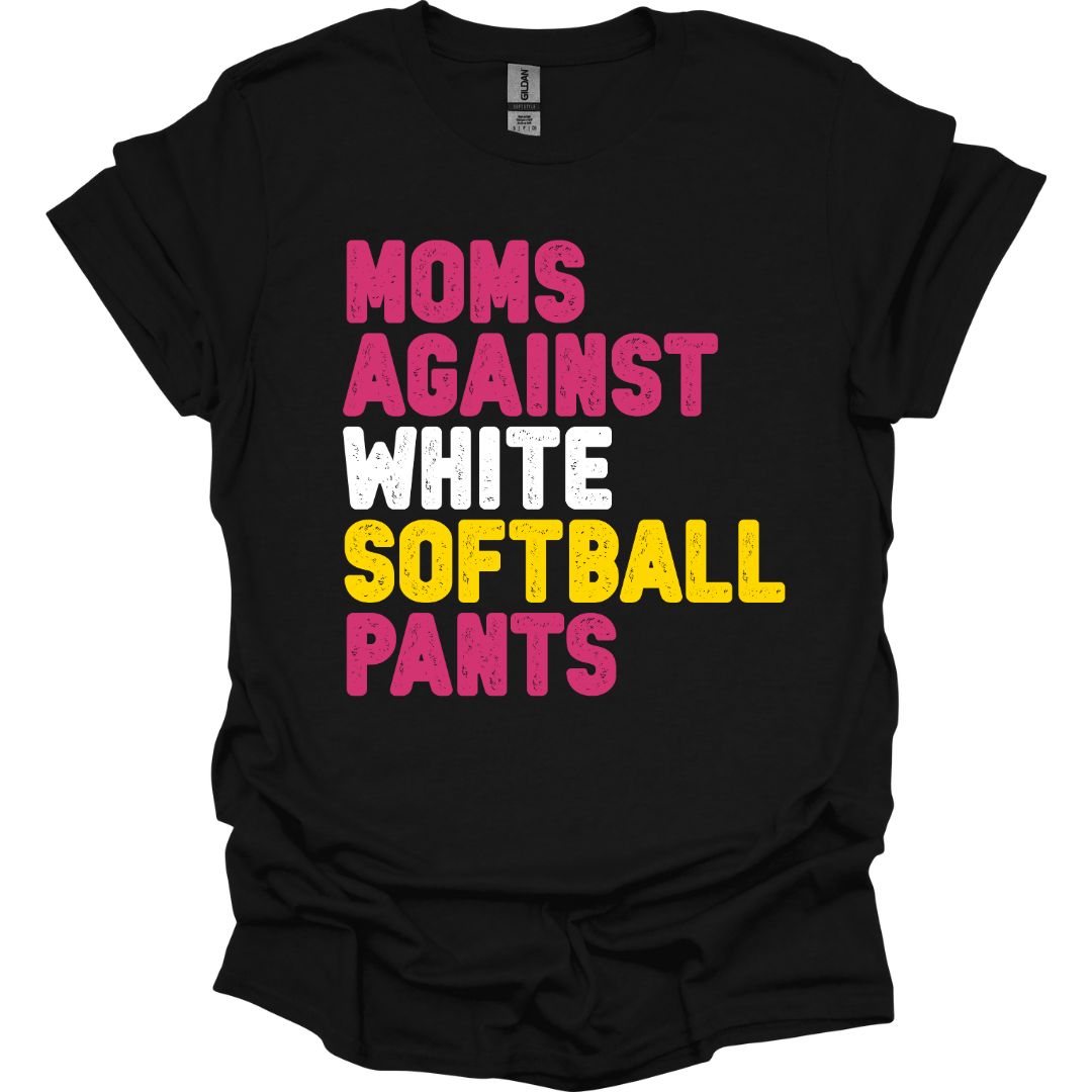 Moms Against White Softball Pants (Gildan)