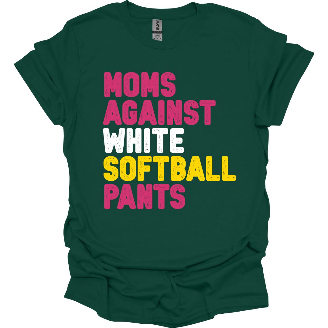 Moms Against White Softball Pants (Gildan)