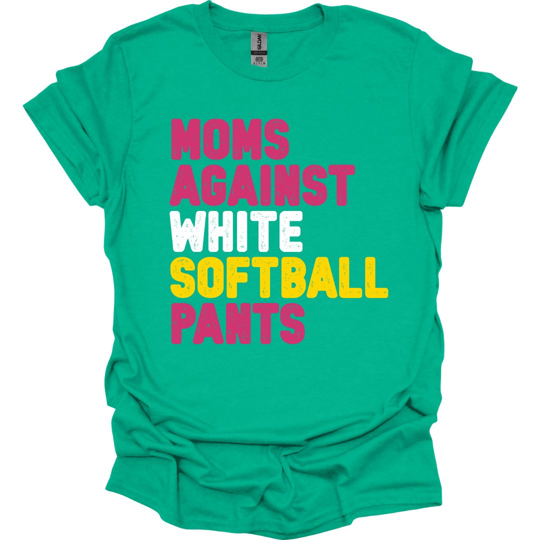 Moms Against White Softball Pants (Gildan)