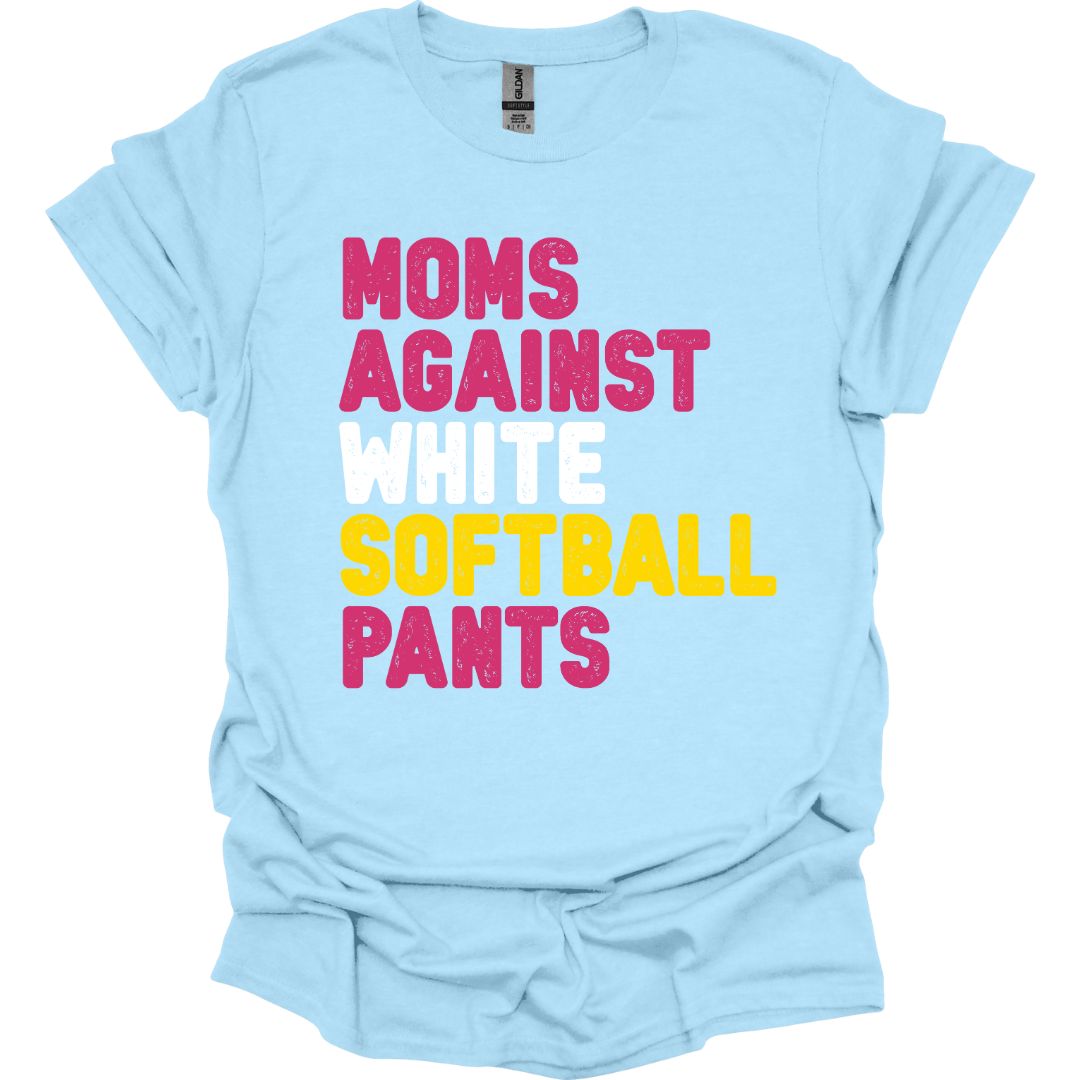 Moms Against White Softball Pants (Gildan)