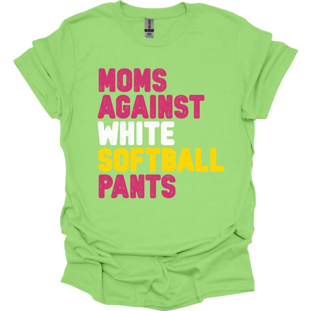 Moms Against White Softball Pants (Gildan)