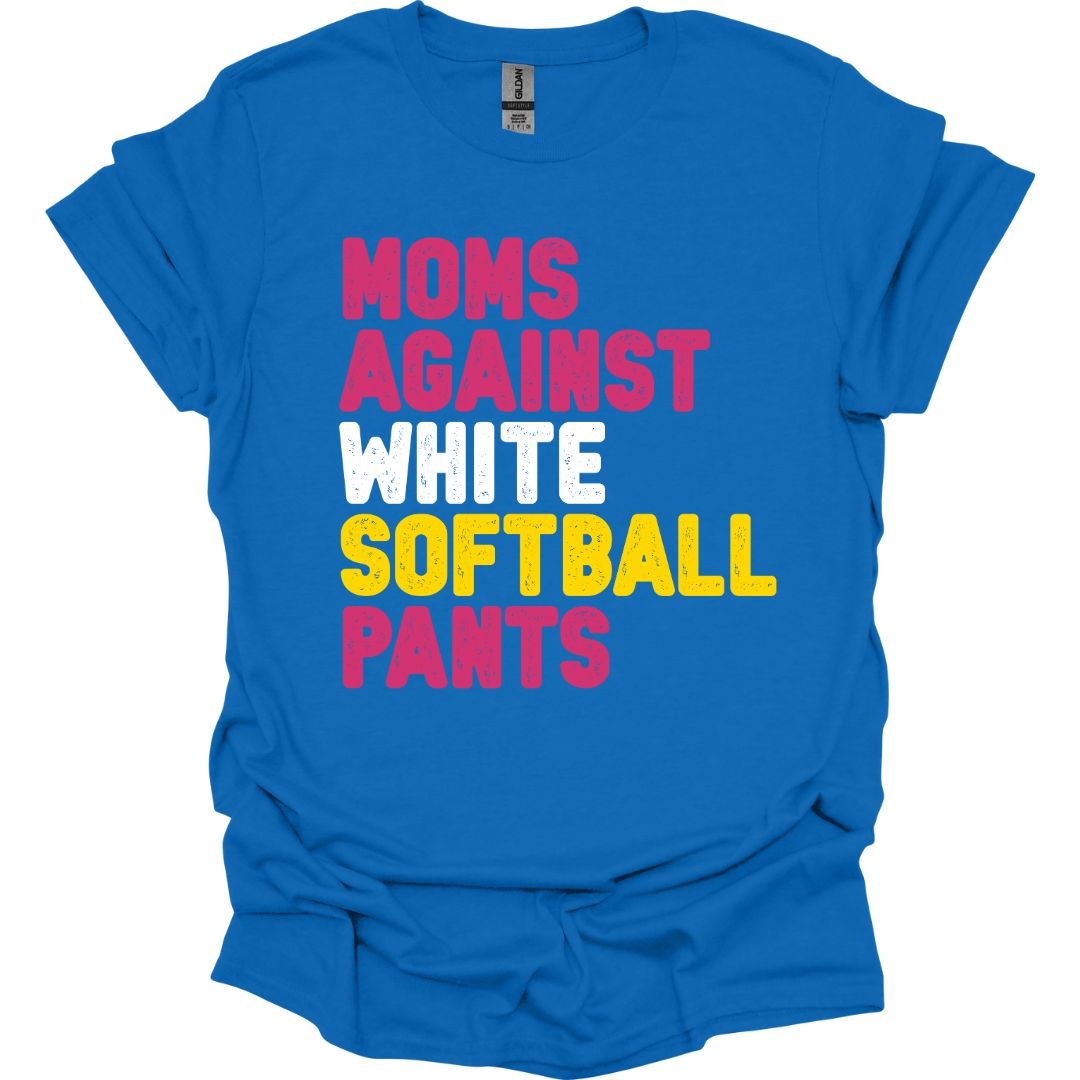 Moms Against White Softball Pants (Gildan)
