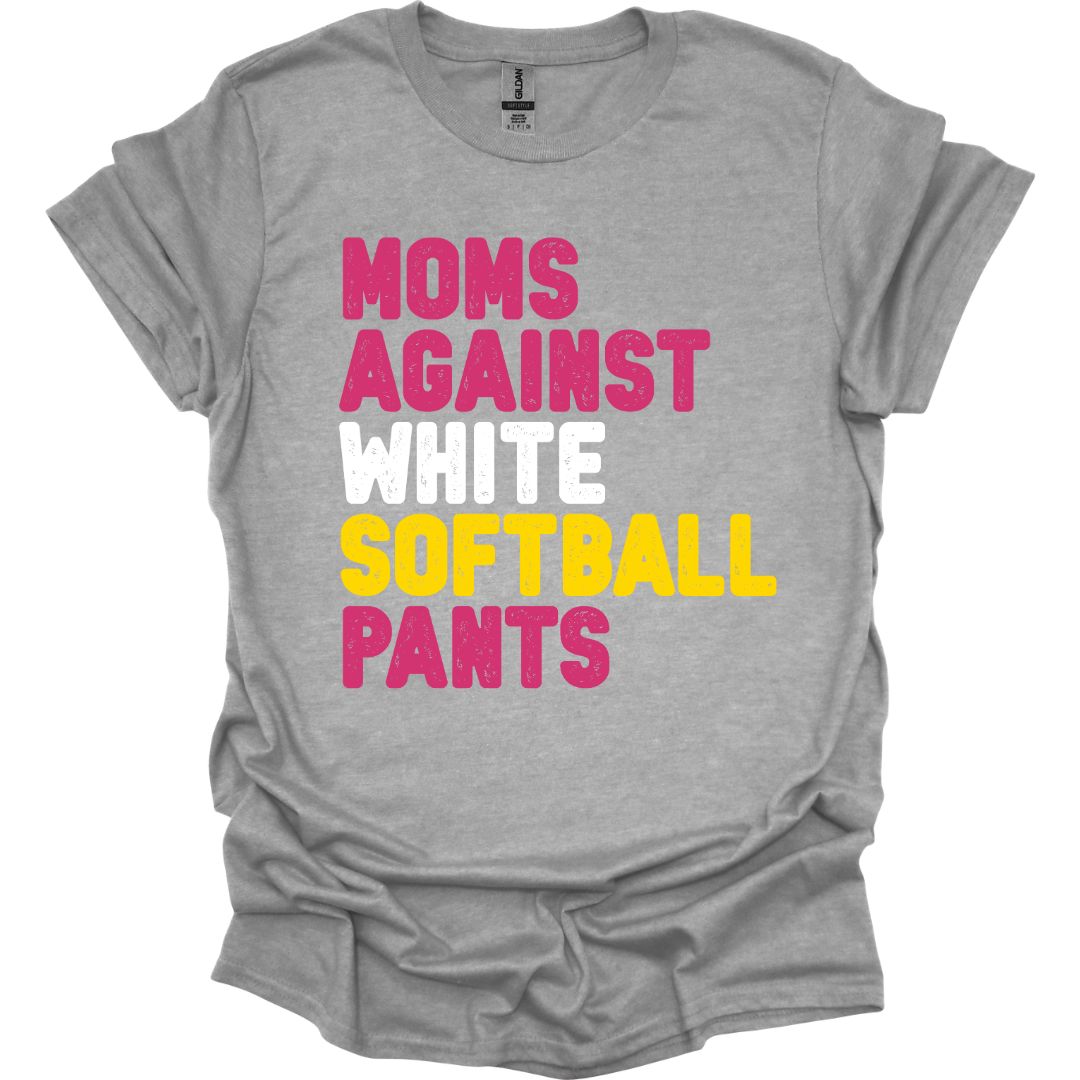 Moms Against White Softball Pants (Gildan)