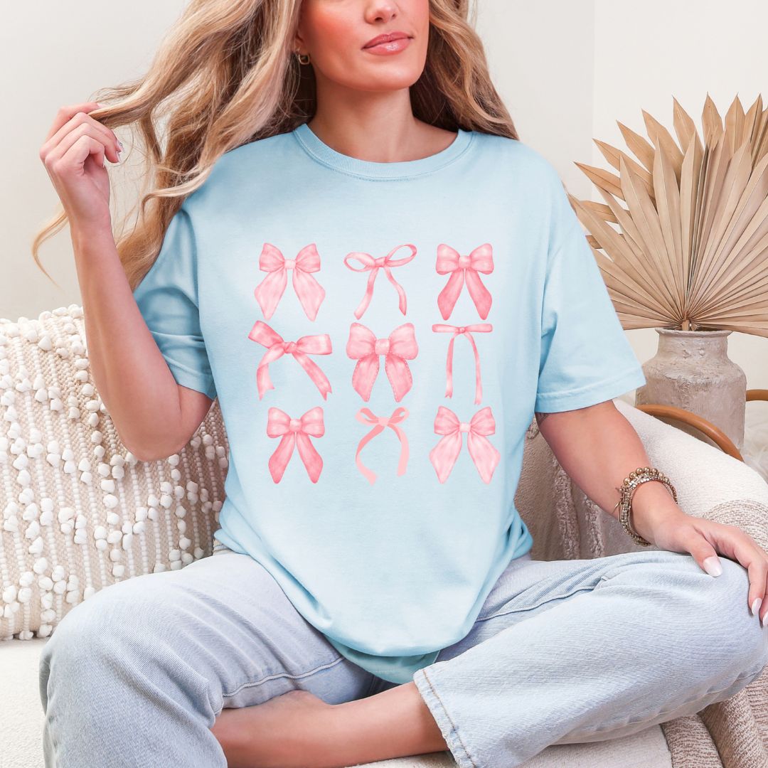 Pink Bows Coquette Collage T-shirt