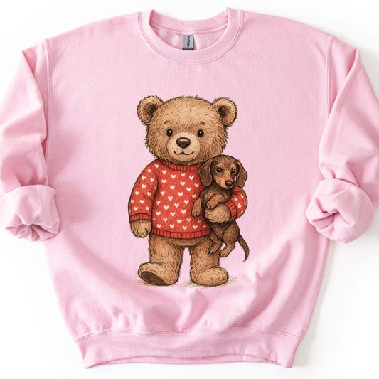 Teddy+Doxie Valentine Crewneck Sweatshirt