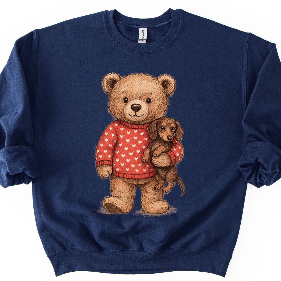 Teddy+Doxie Valentine Crewneck Sweatshirt