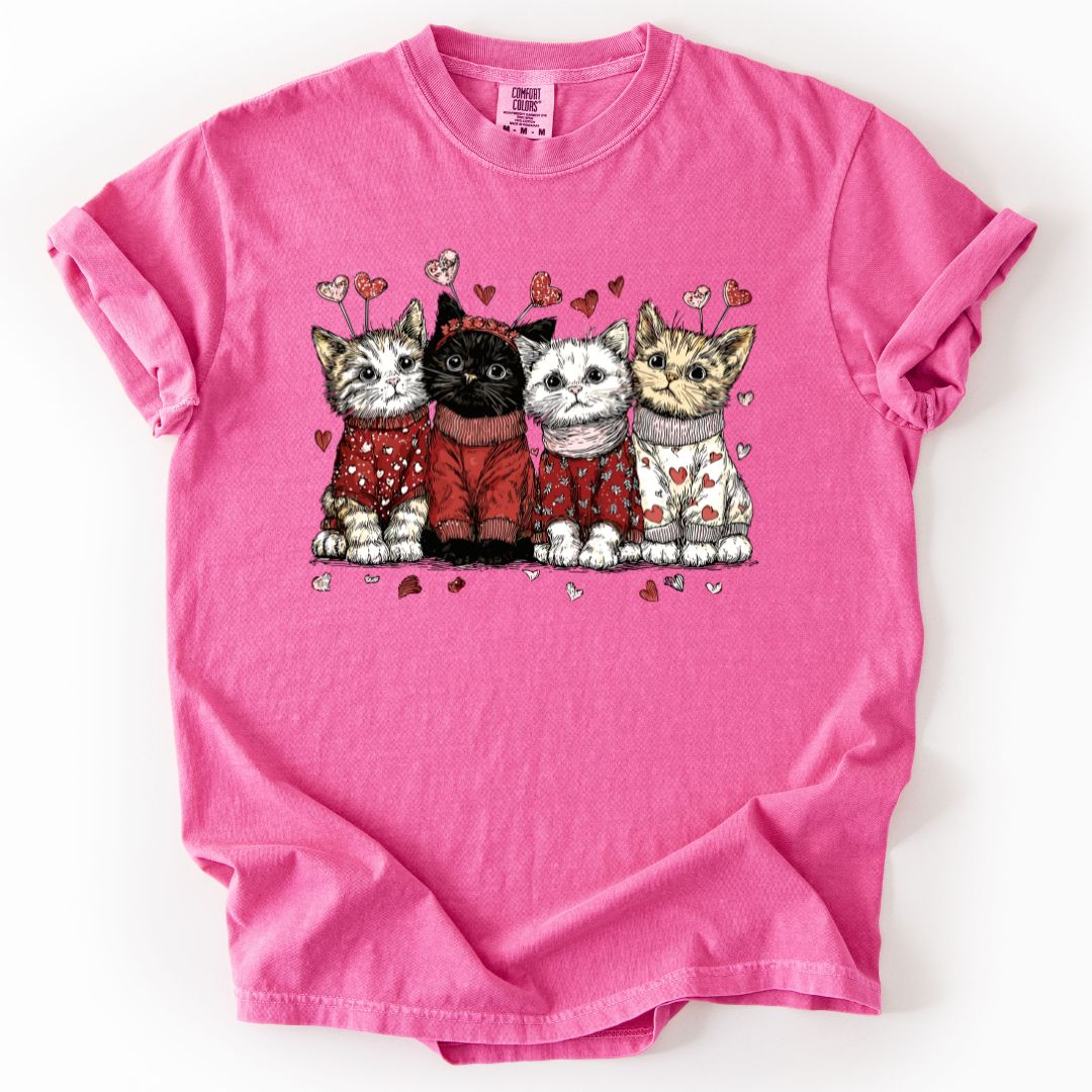 Valentine Kitty Quartet T-shirt