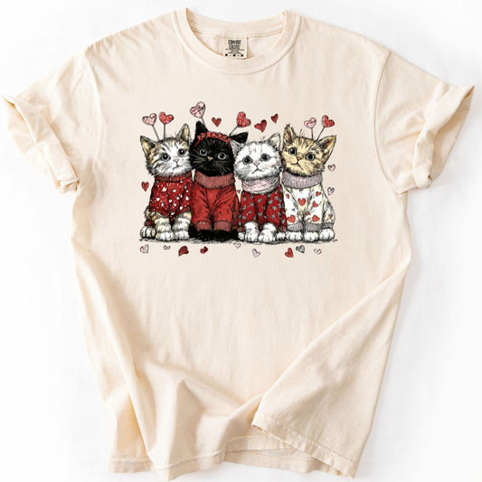 Valentine Kitty Quartet T-shirt