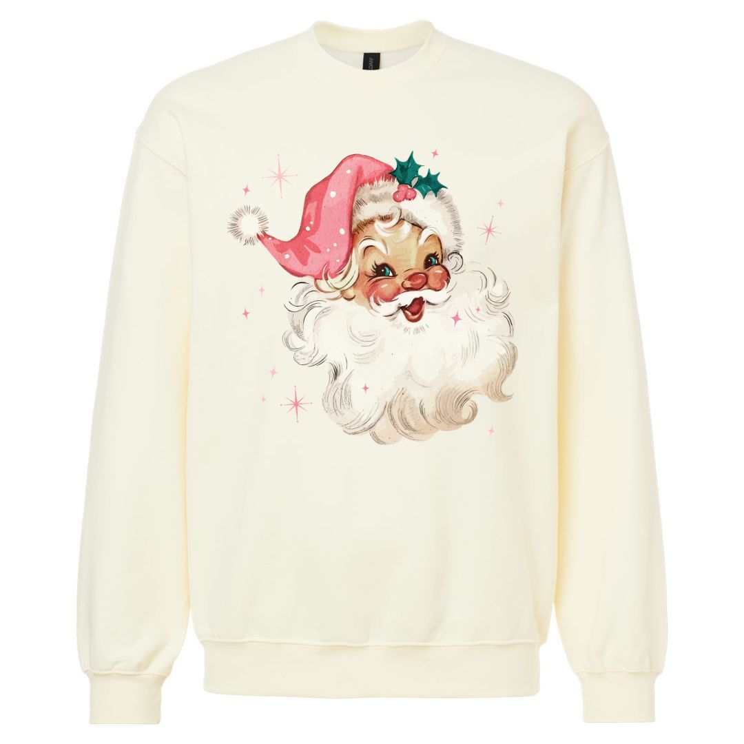 Vintage Pink Santa Sweatshirt/T-shirt
