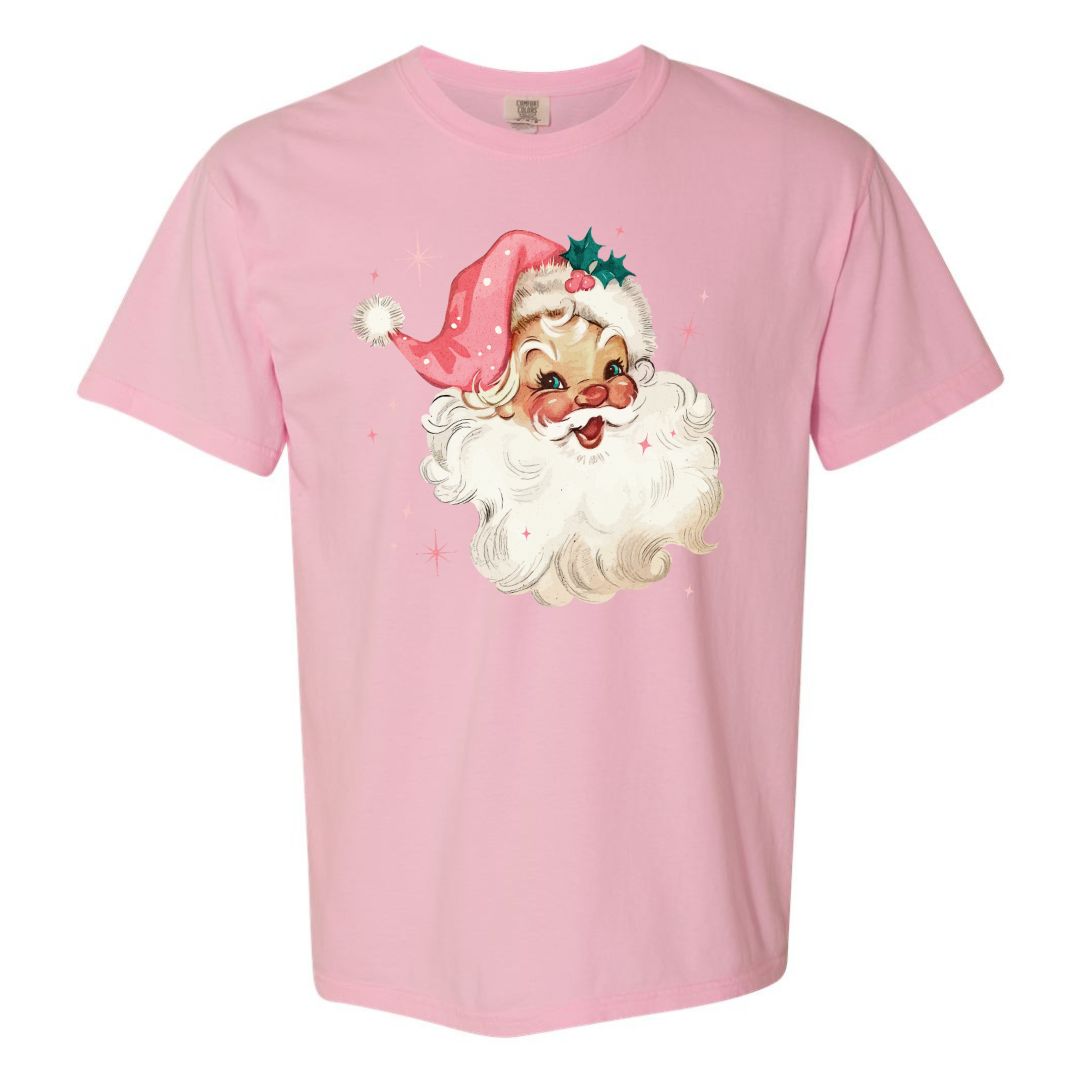 Vintage Pink Santa Sweatshirt/T-shirt