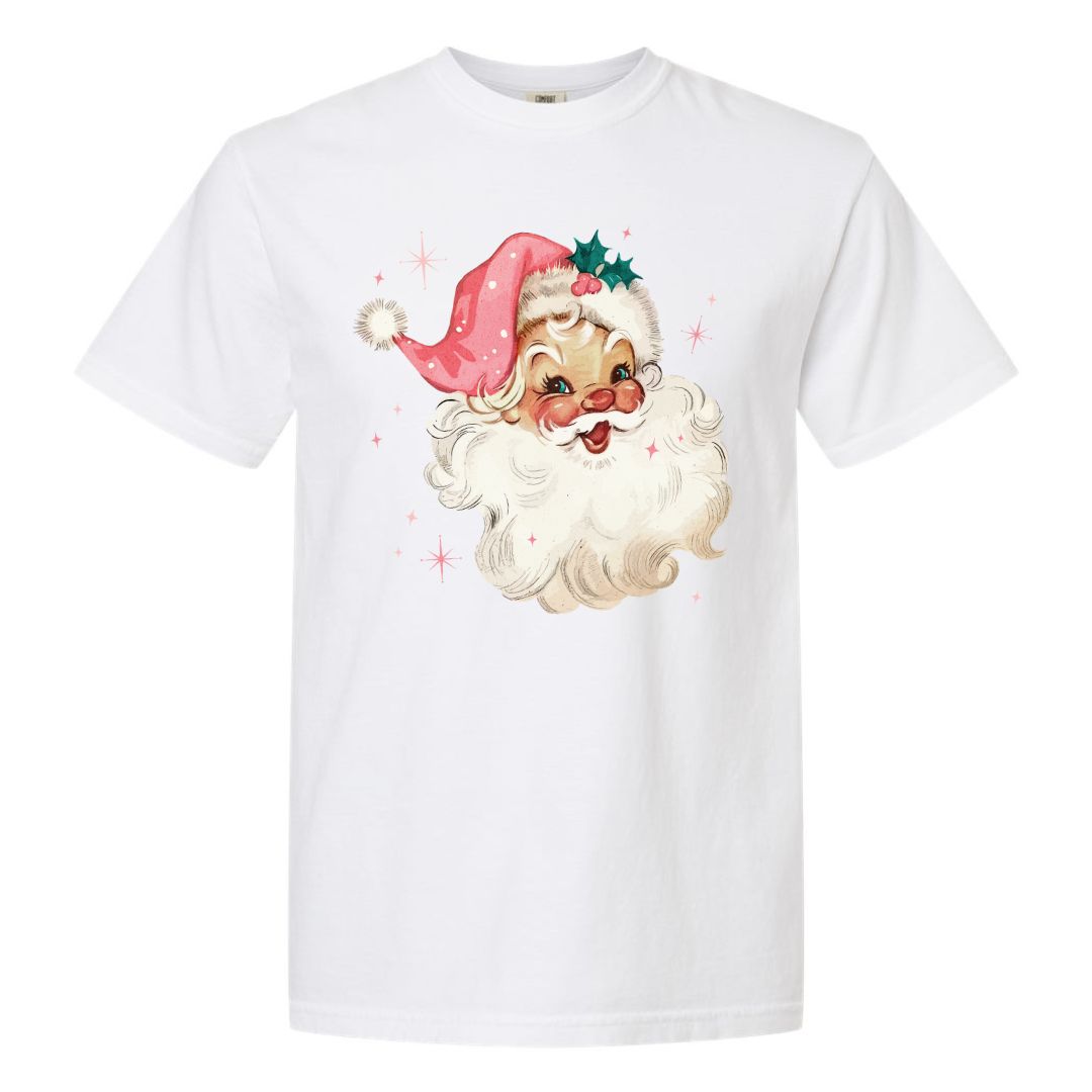 Vintage Pink Santa Sweatshirt/T-shirt