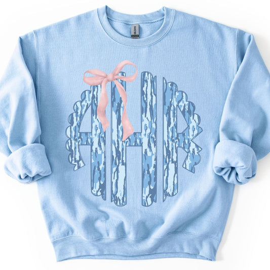 Custom Camo Monogram Crewneck