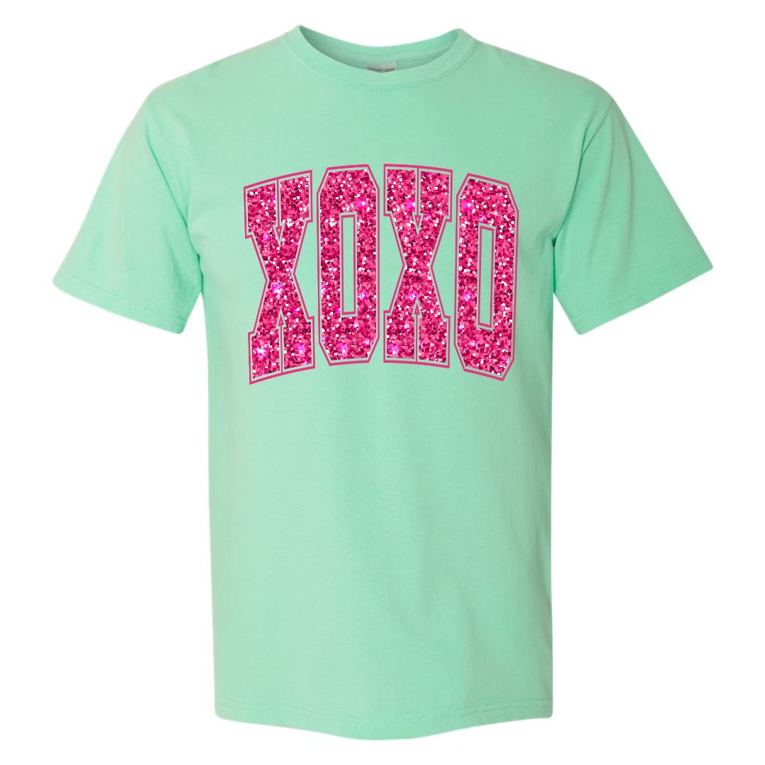 XOXO Faux Sequins T-shirt