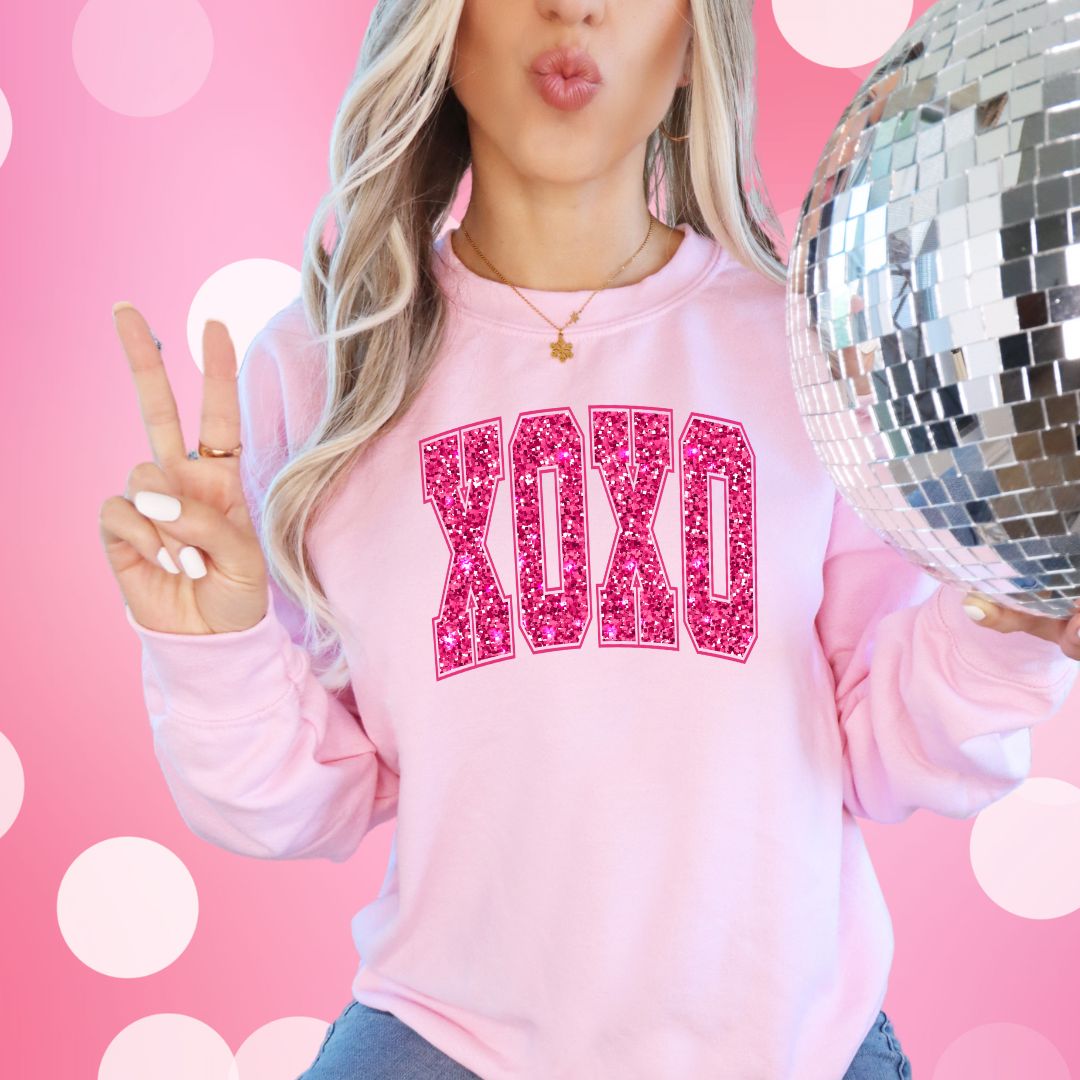 XOXO Faux Sequins Sweatshirt