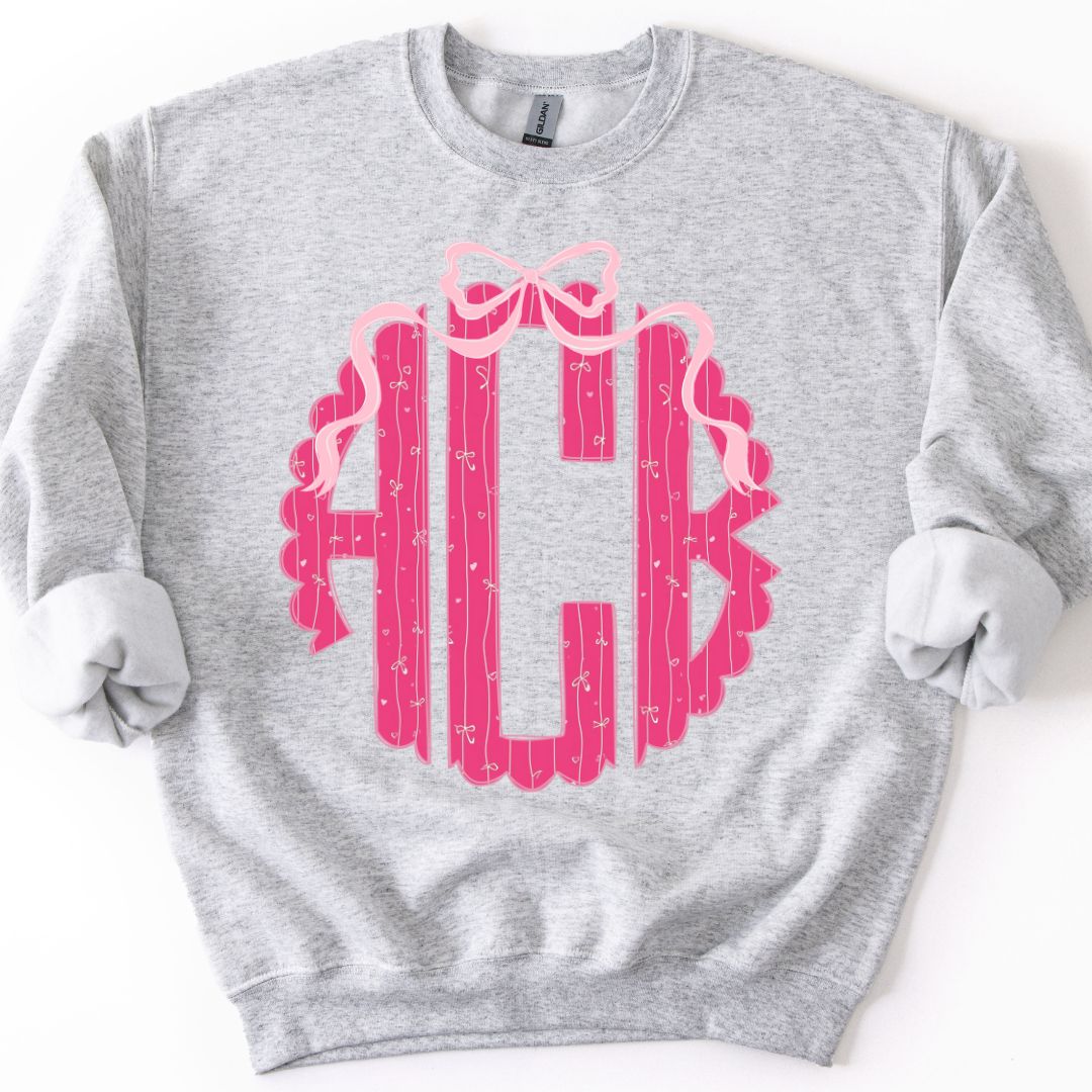 Valentine Monogram Crewneck Sweatshirt
