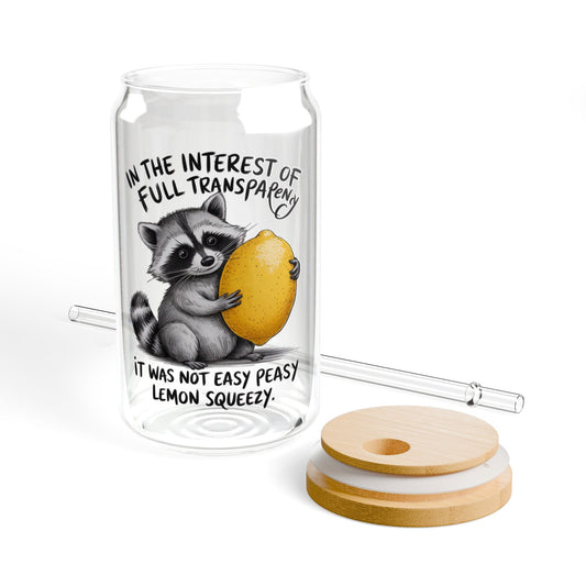 Easy Peasy Lemon Squeezy Glass Tumbler, 16oz