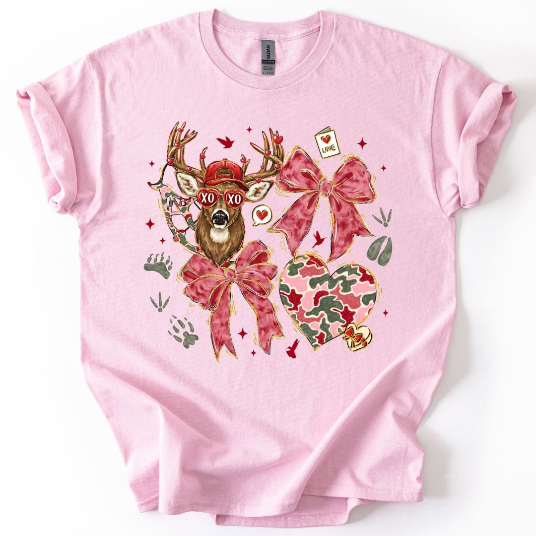 Bucks and Bows Valentine YOUTH T-shirt