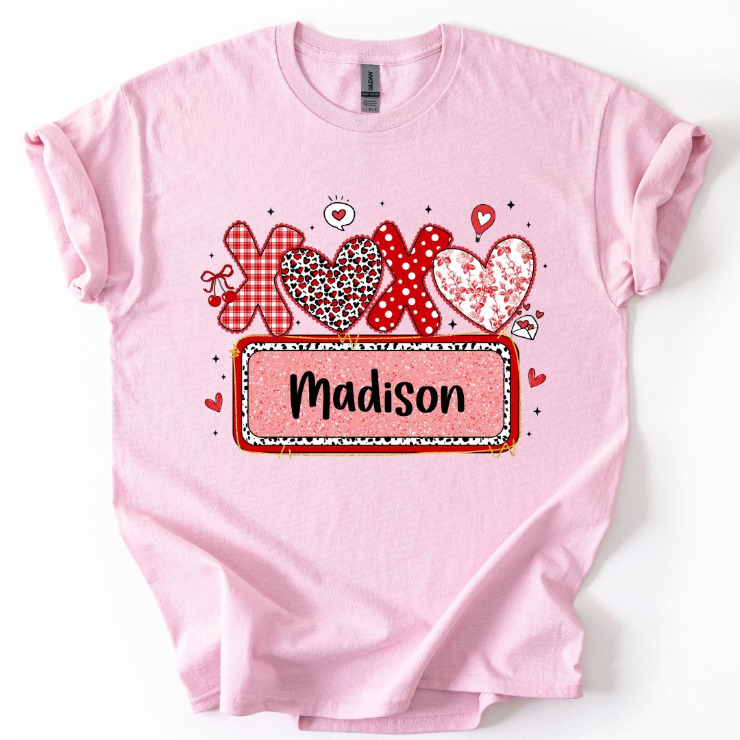 XOXO Cutie YOUTH Custom Name Tee