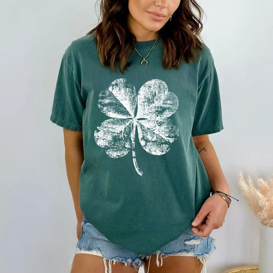 Classic Distressed Shamrock St. Patrick’s Day Shirt