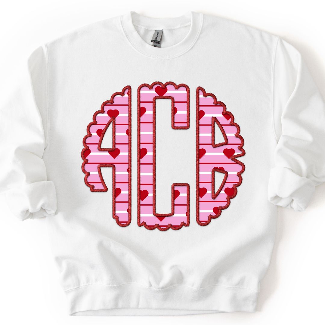 Hearts & Stripes Monogram Sweatshirt