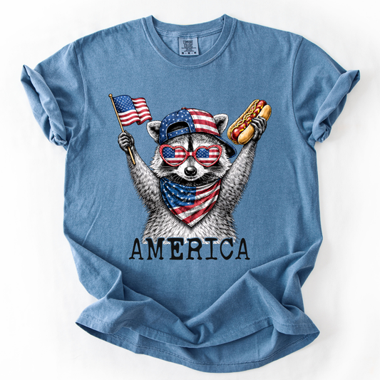 Patriotic Raccoon T-shirt