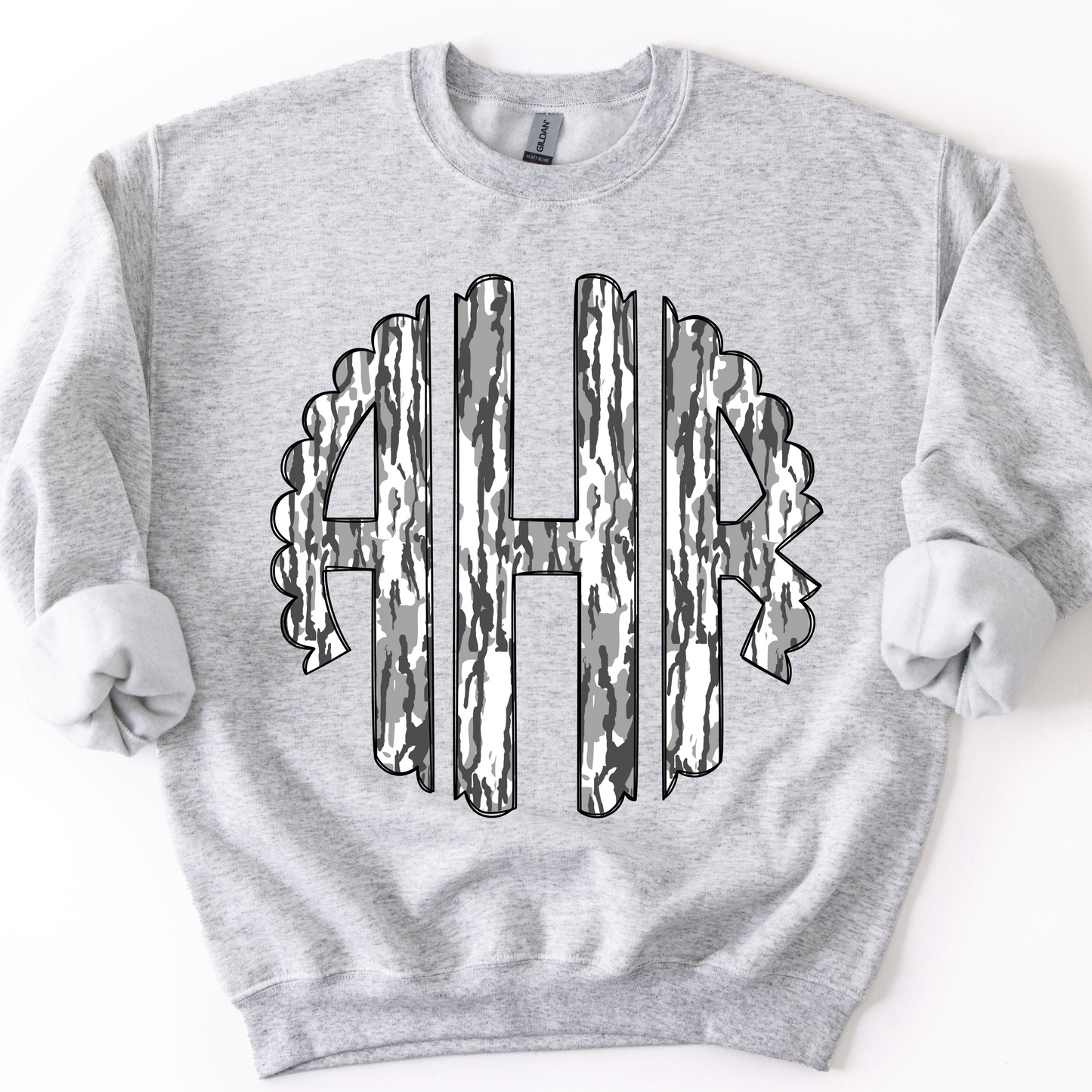 Custom Camo Monogram Crewneck