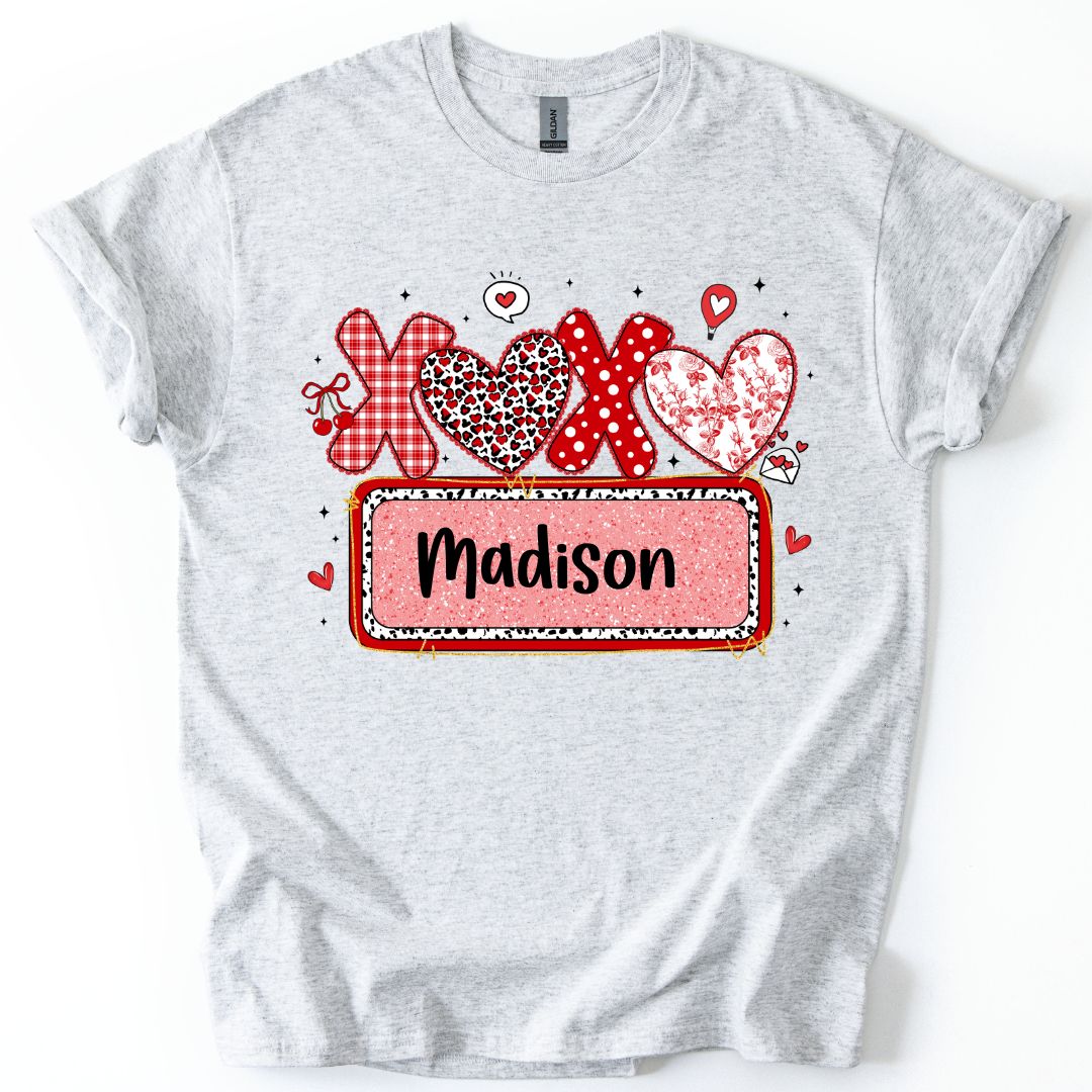 XOXO Cutie YOUTH Custom Name Tee
